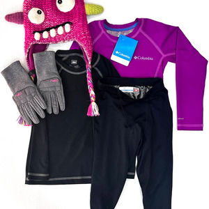 Columbia Omni heat Base Layer girls Sz 4 XXS 5 Bundle